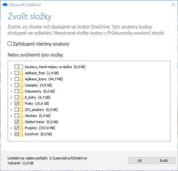 volba složek